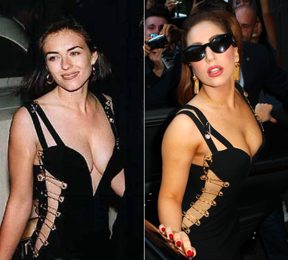 Elizabeth hurley versace discount dress lady gaga